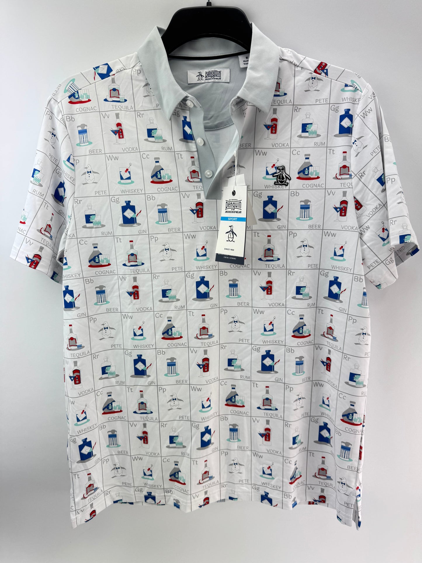 Penguin Golf Flash Card Polo Shirt Cam Smith UK Medium (21.5” Pit) /25261