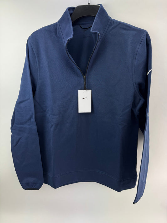 Nike Golf Pullover Pique Tour 1/2 Zip Navy /UK Medium /21” Pit /New /24151