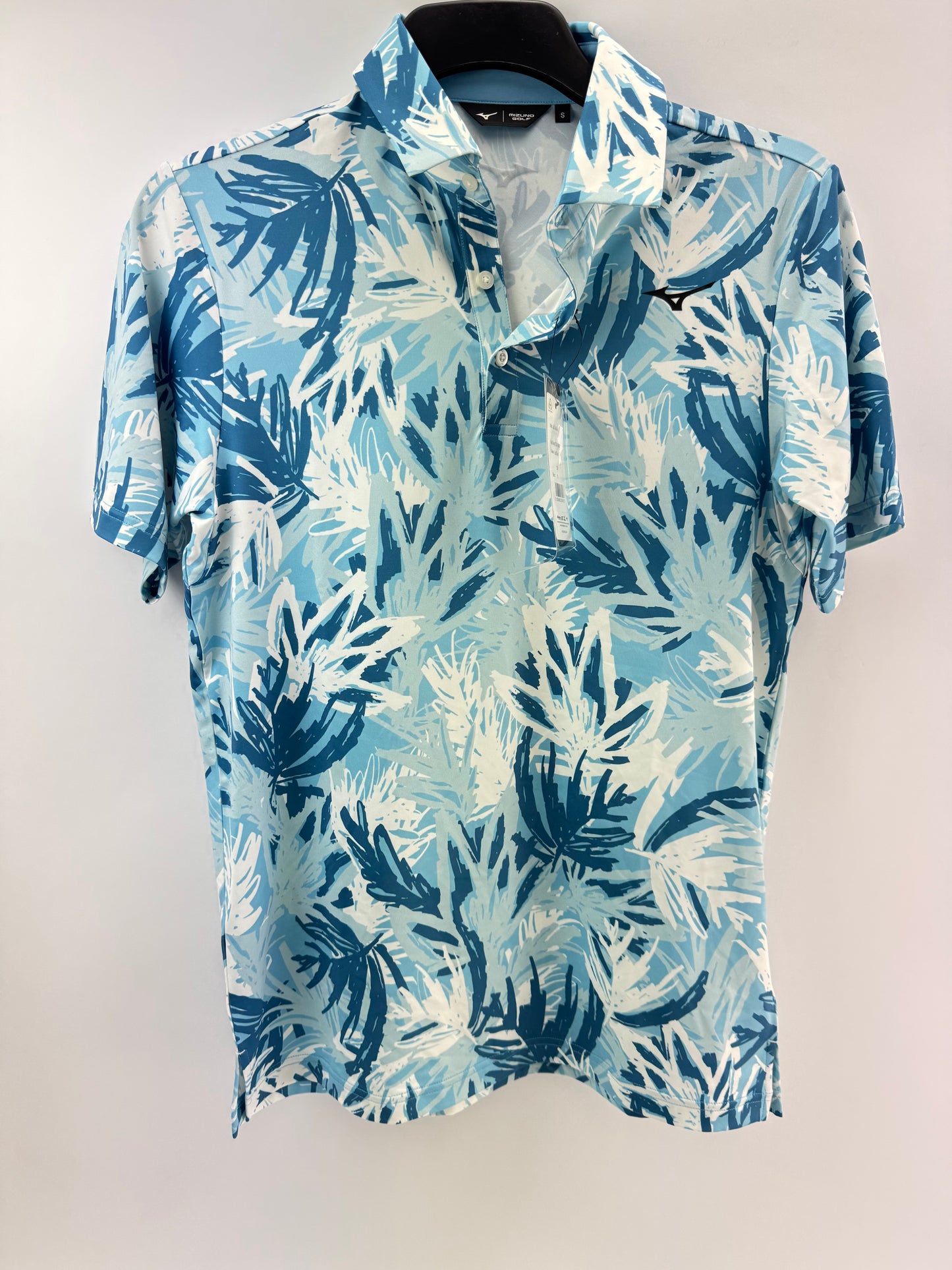 Mizuno Golf Polo Shirt Mens Cali Cool /Air Blue /UK Small /New /23720