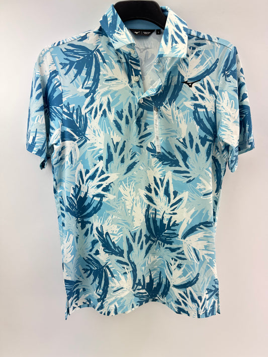 Mizuno Golf Polo Shirt Mens Cali Cool /Air Blue /UK Small /New /23720