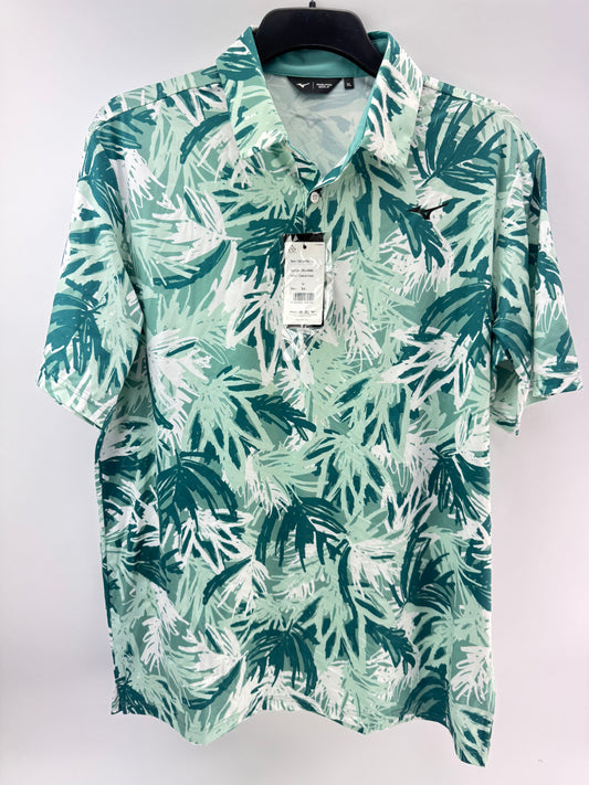 Mizuno Golf Polo Shirt Mens Cali Cool /Green /UK XL /New /25263