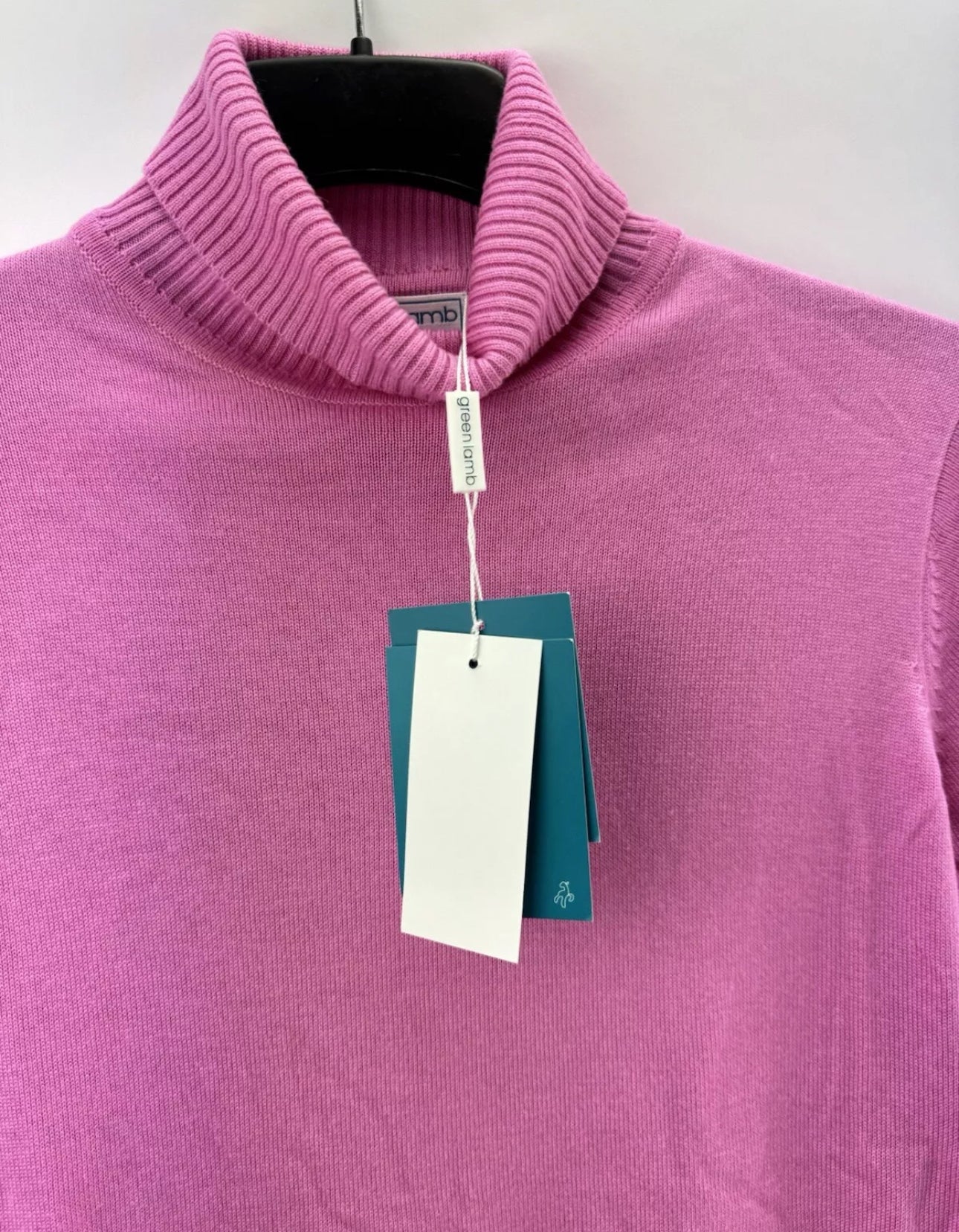 Green Lamb Ladies Pullover Knox Roll Turtle Neck Cashmere UK 12 /New /23775