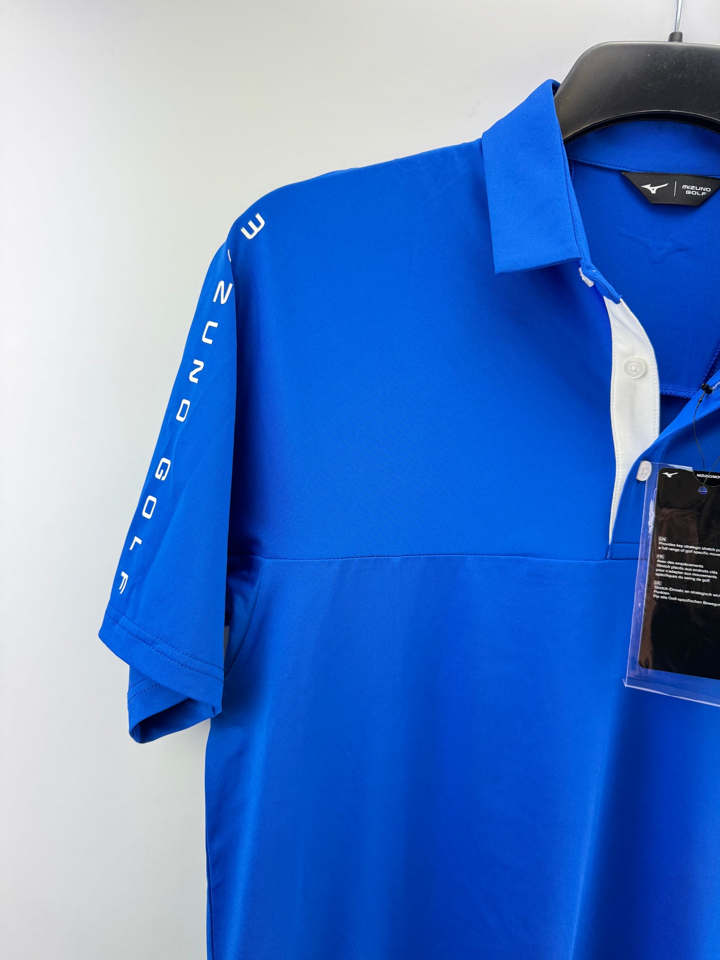 Mizuno Golf Polo Shirt Laser RB Mens UK Medium /Blue /New /23421