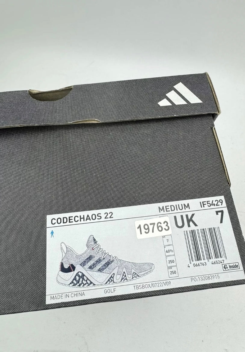 Adidas Codechaos 22 Golf Shoes Mens UK 7 /Spikeless /New /19763