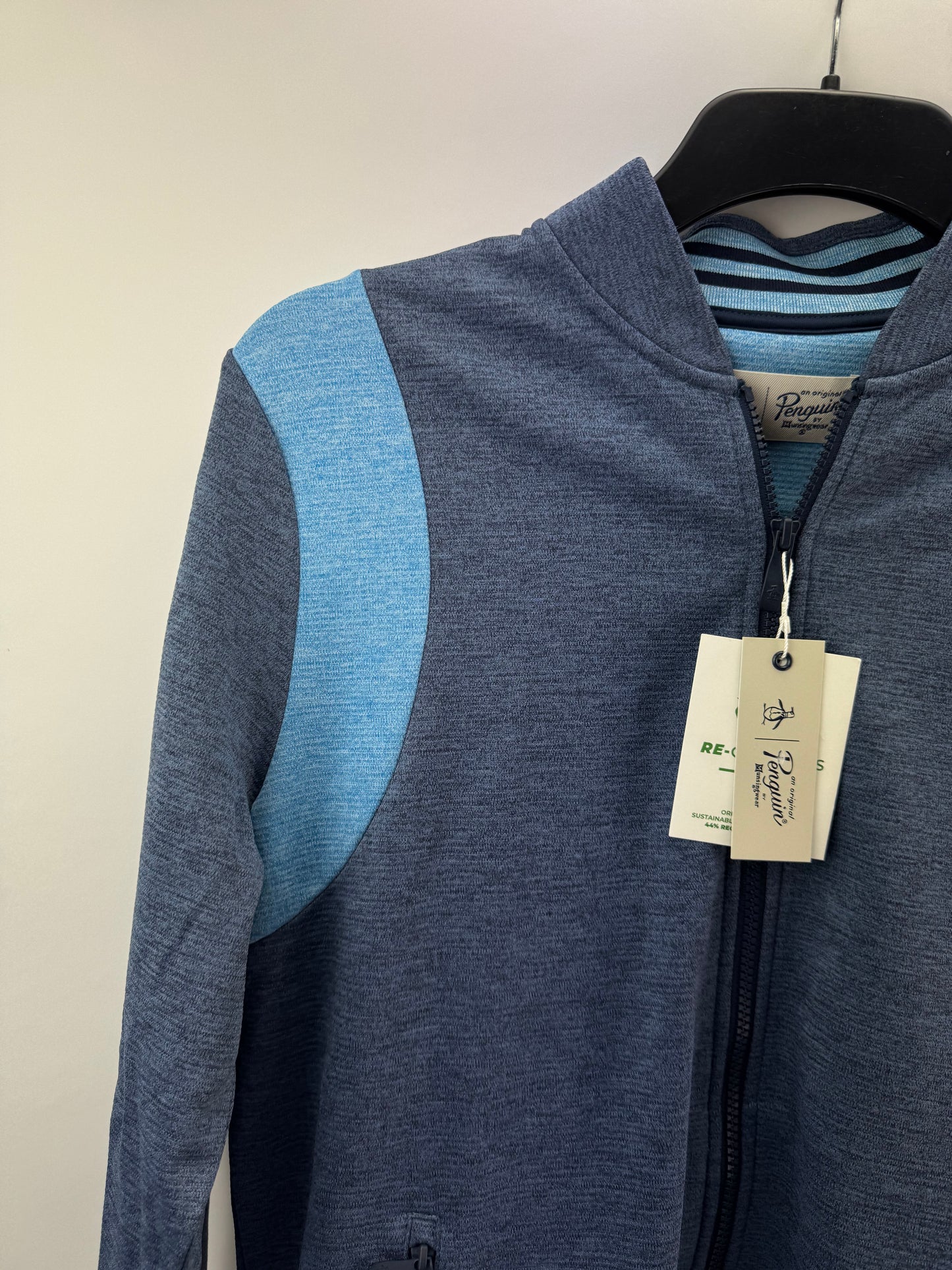 Penguin Golf Mens Bomber Jacket Full Zip 80’s Colourblock UK Small /New /24475