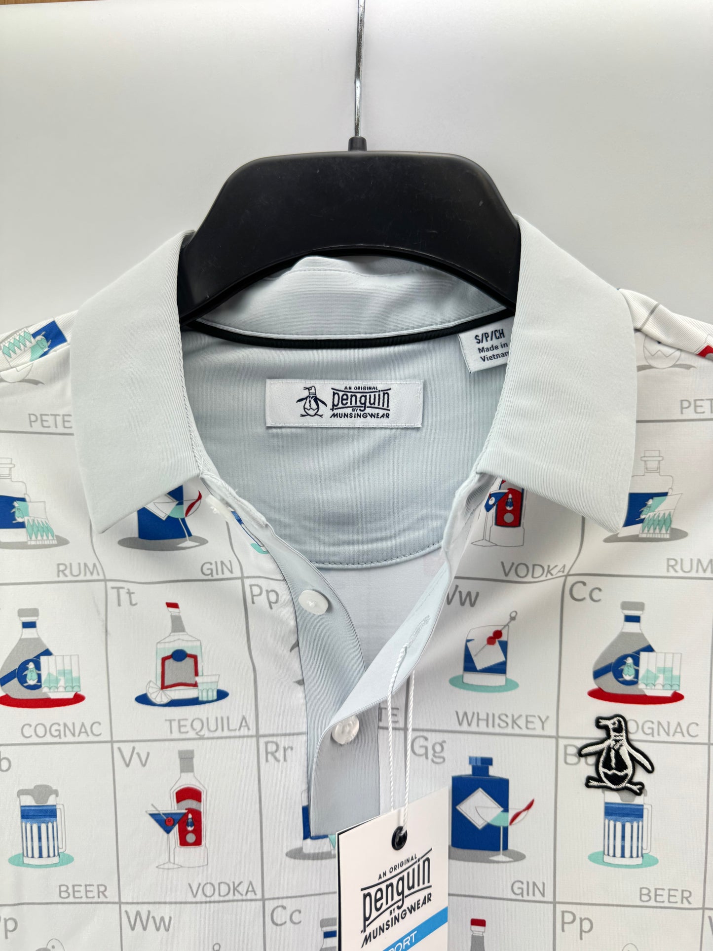 Penguin Golf Flash card Polo Shirt Cam Smith UK S (20” Pit) /23725