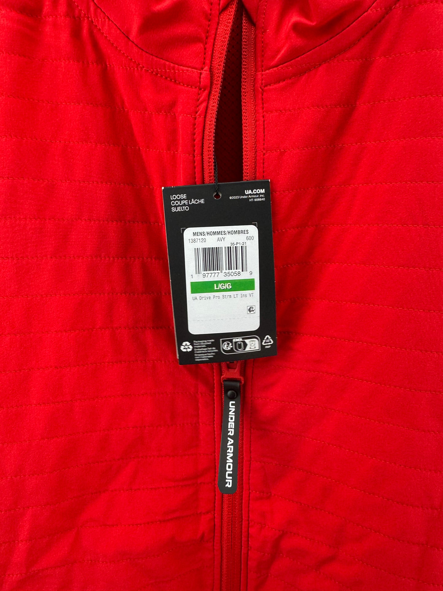 Under Armour Drive Pro Storm Gilet Lightweight Insulated UK Large /Red /24244