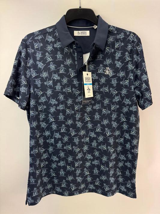 Penguin Golf Polo Penguin Pete Floral UK Medium /Navy /New /25629
