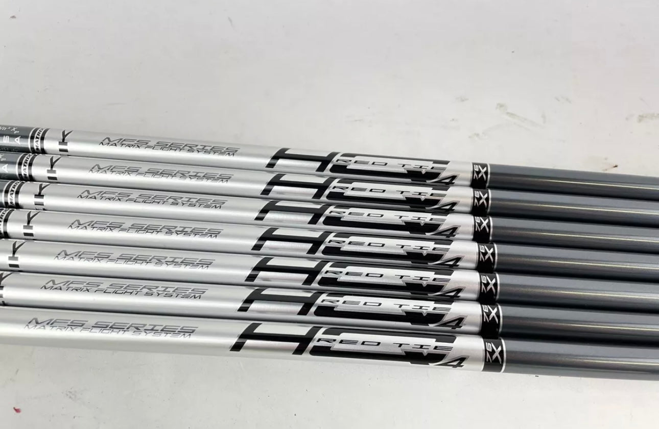 Matrix Iron Shaft Set (10) Red Tie 75 X Flex Graphite 42” /0.370 /New /13798