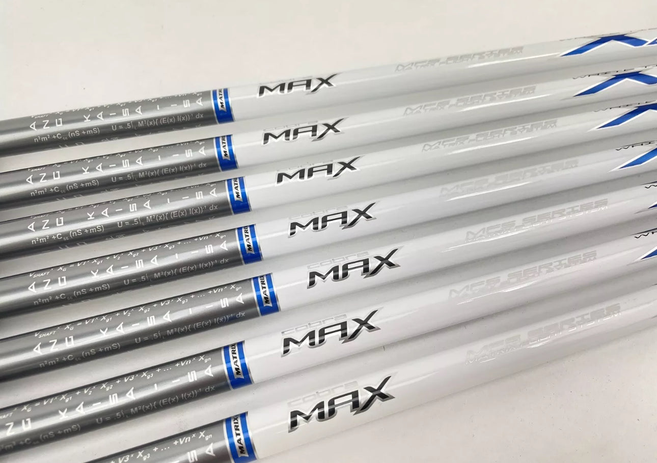 Matrix Senior Iron Shaft Set (7) 4-PW White Tie Graphite/Grips + Ferrules /0.370