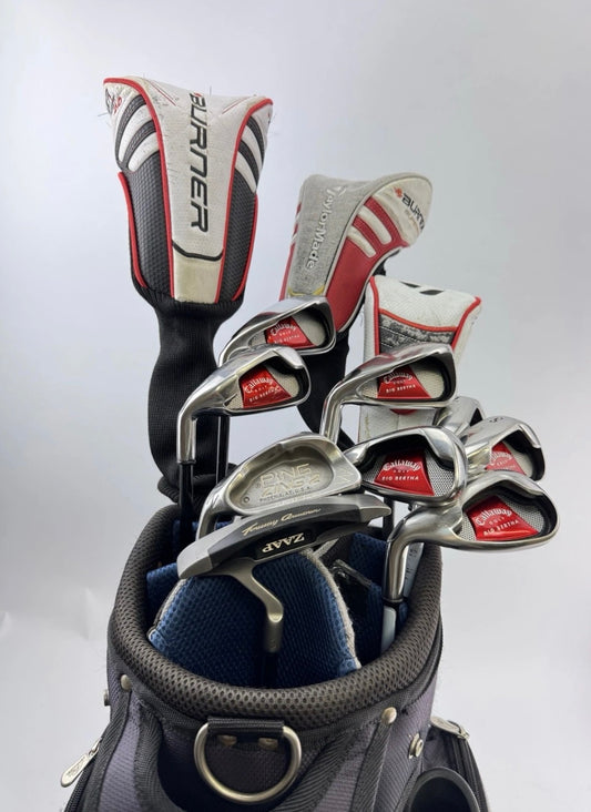 Callaway Taylormade Package Set 12 Clubs Regular Flex /Right /Powakaddy Cart Bag
