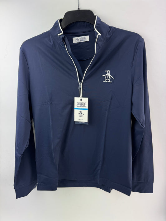 Original Penguin Golf Performance 1/4 Zip Earl Pullover Lightweight UK M /24473