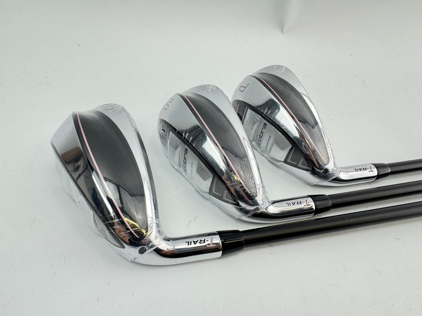 Cobra T Rail Ladies Irons 8,9+PW Left Handed KBS PGI 55 Ladies Graphite /30226