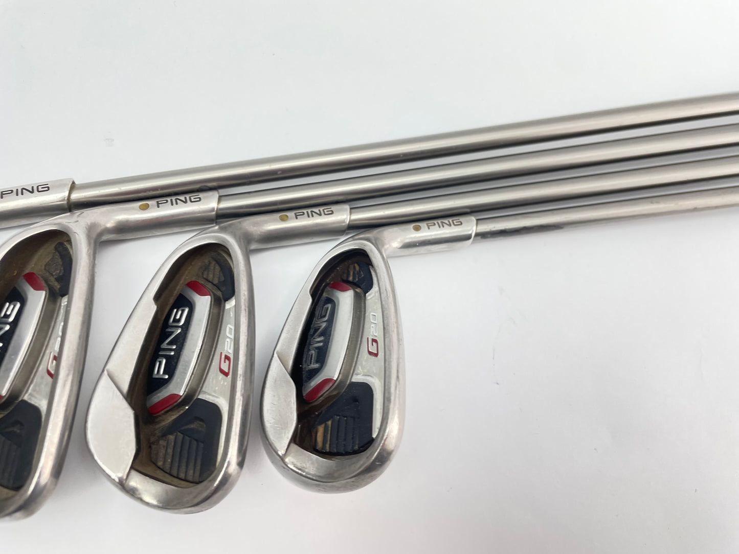 Ping G20 Irons 8-SW Gold Dot Regular Flex Graphite /Right /New Grips /27269