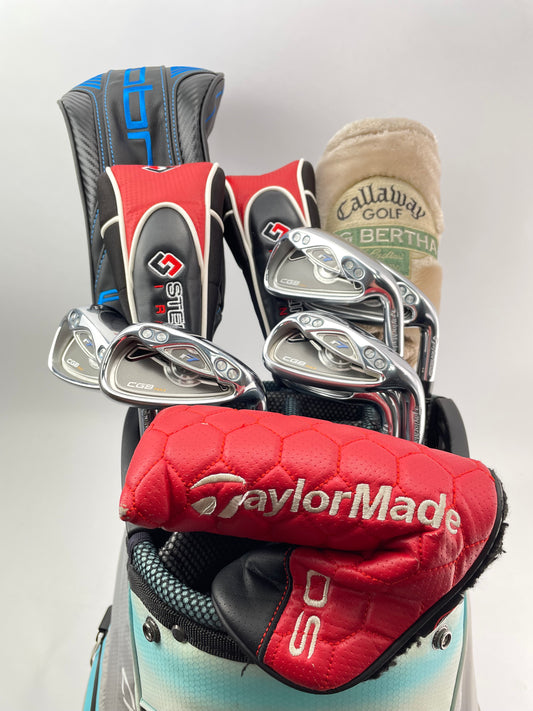 Taylormade Callaway Package Set Ladies Flex 11 Clubs /Right /New Grips /Cart Bag