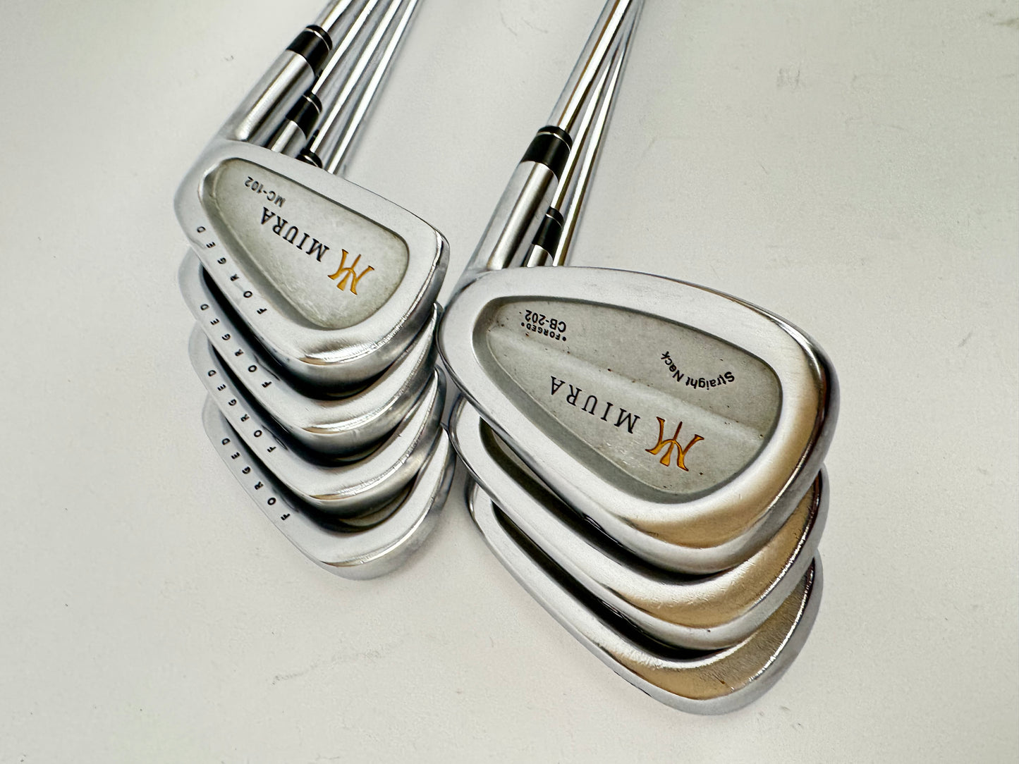 Miura MC-102/CB-202 Irons 4-PW Forged Nippon 1050GH Stiff Steel /New Grips/33953
