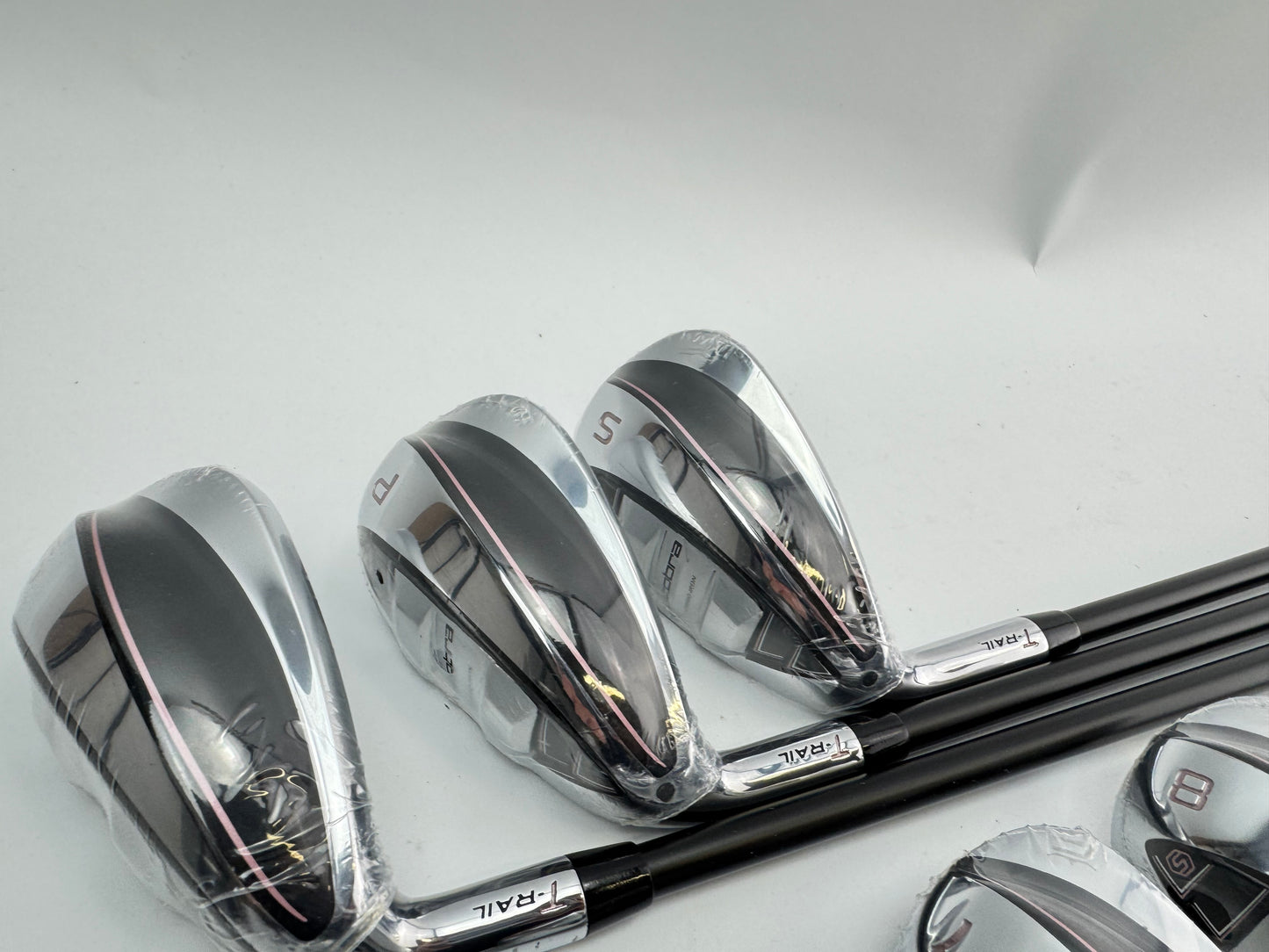 Cobra Ladies T Rail Irons 5-SW Left Handed KBS PGI Ladies Graphite /New /30236