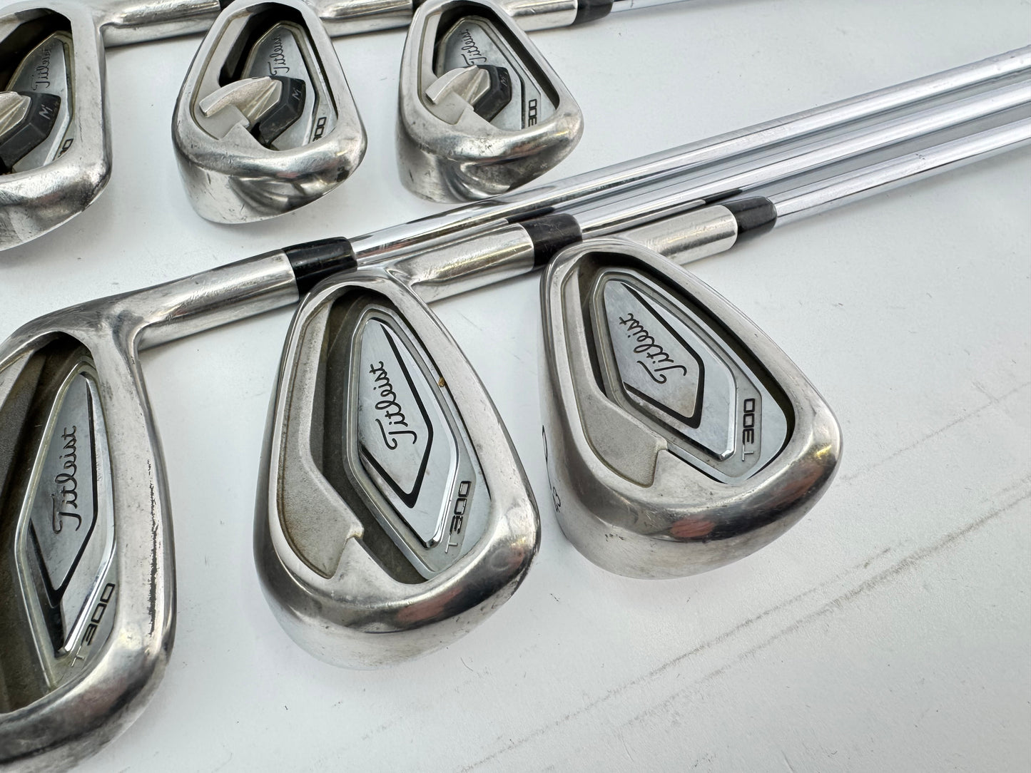 Titleist T300 Irons 5-PW AMT Red R300 Regular Flex Steel /Right/New Grips /30376