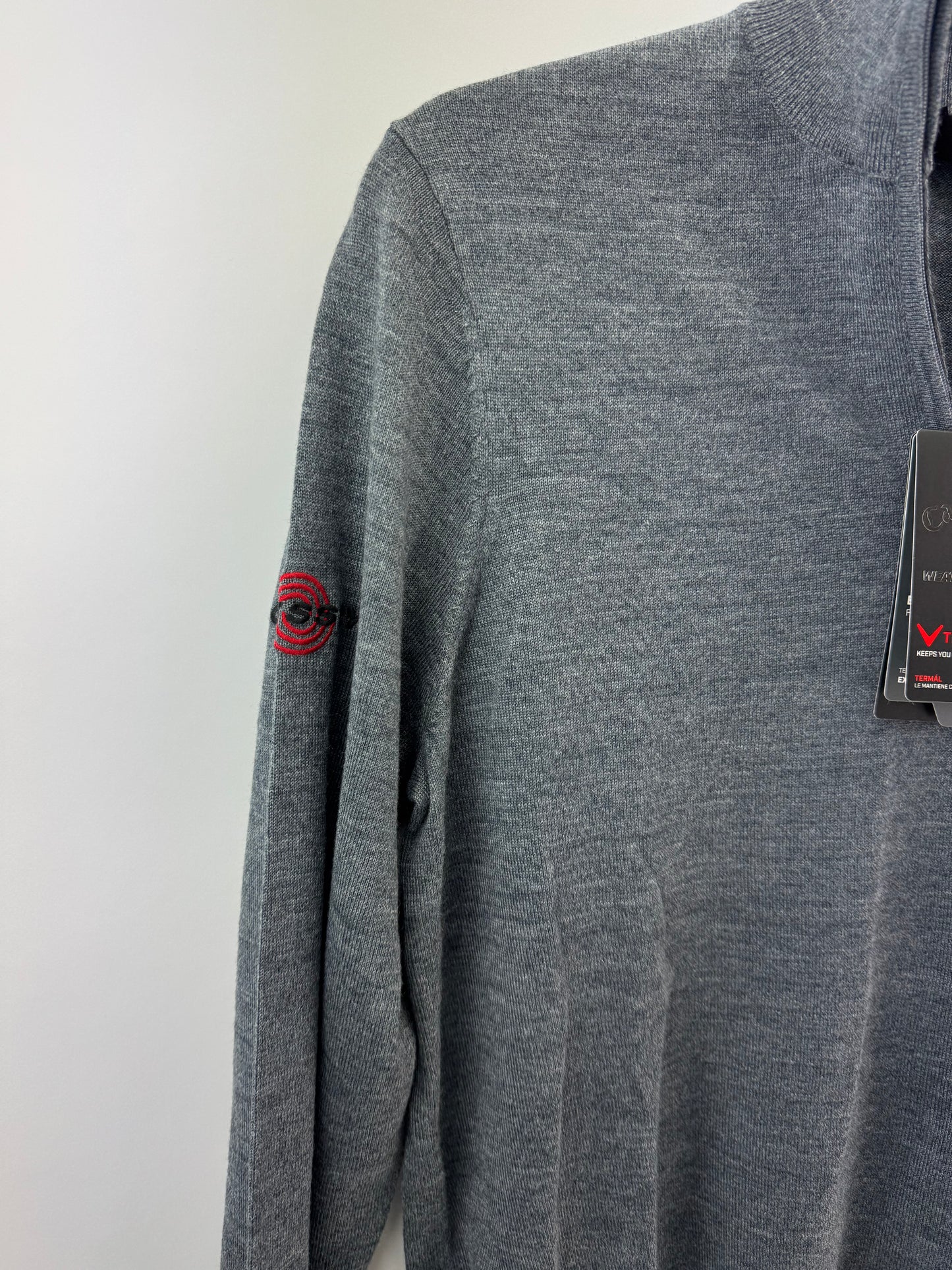 Callaway Odyssey Tour Merino Pullover 1/4 Zip UK Small /Grey /New /23860