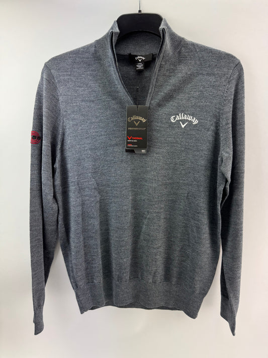 Callaway Odyssey Tour Merino Pullover 1/4 Zip UK Small /Grey /New /23860