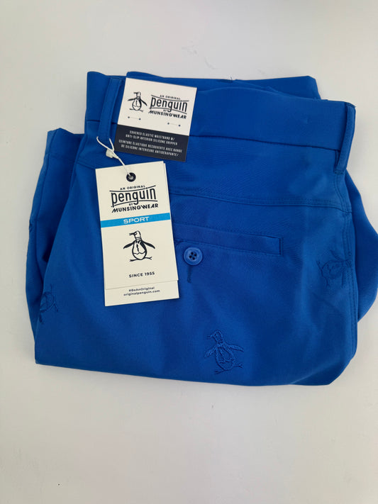 Original Penguin Golf Shorts Pete Embroided W32 /Blue /New /24444