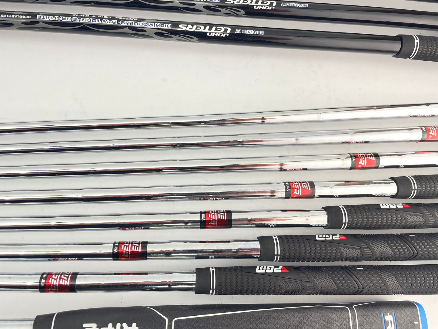 John Letters Package Set 13 Clubs Regular Flex /Right /New Grips /Stand Bag