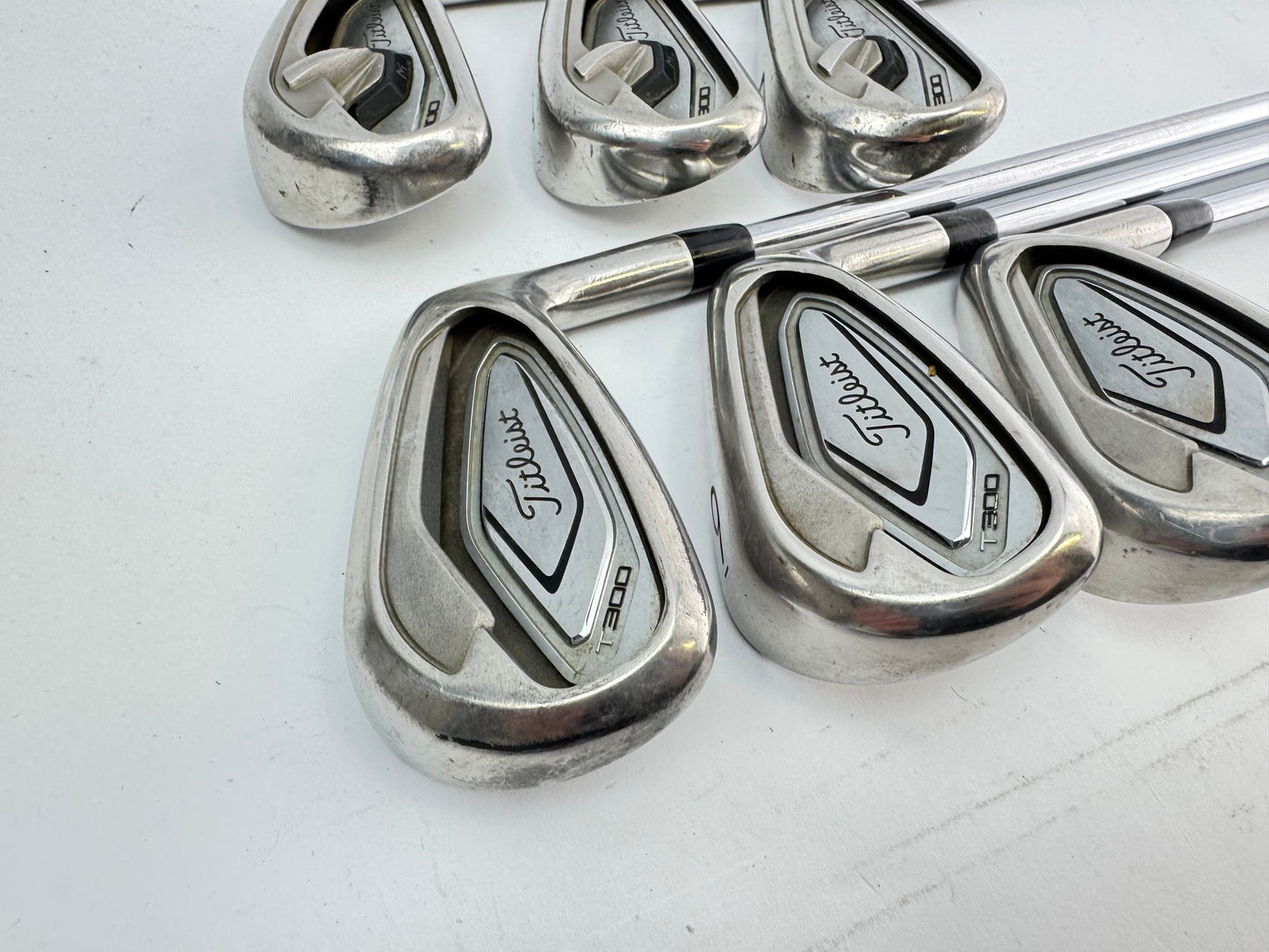 Titleist T300 Irons 5-PW AMT Red R300 Regular Flex Steel /Right/New Grips /30376