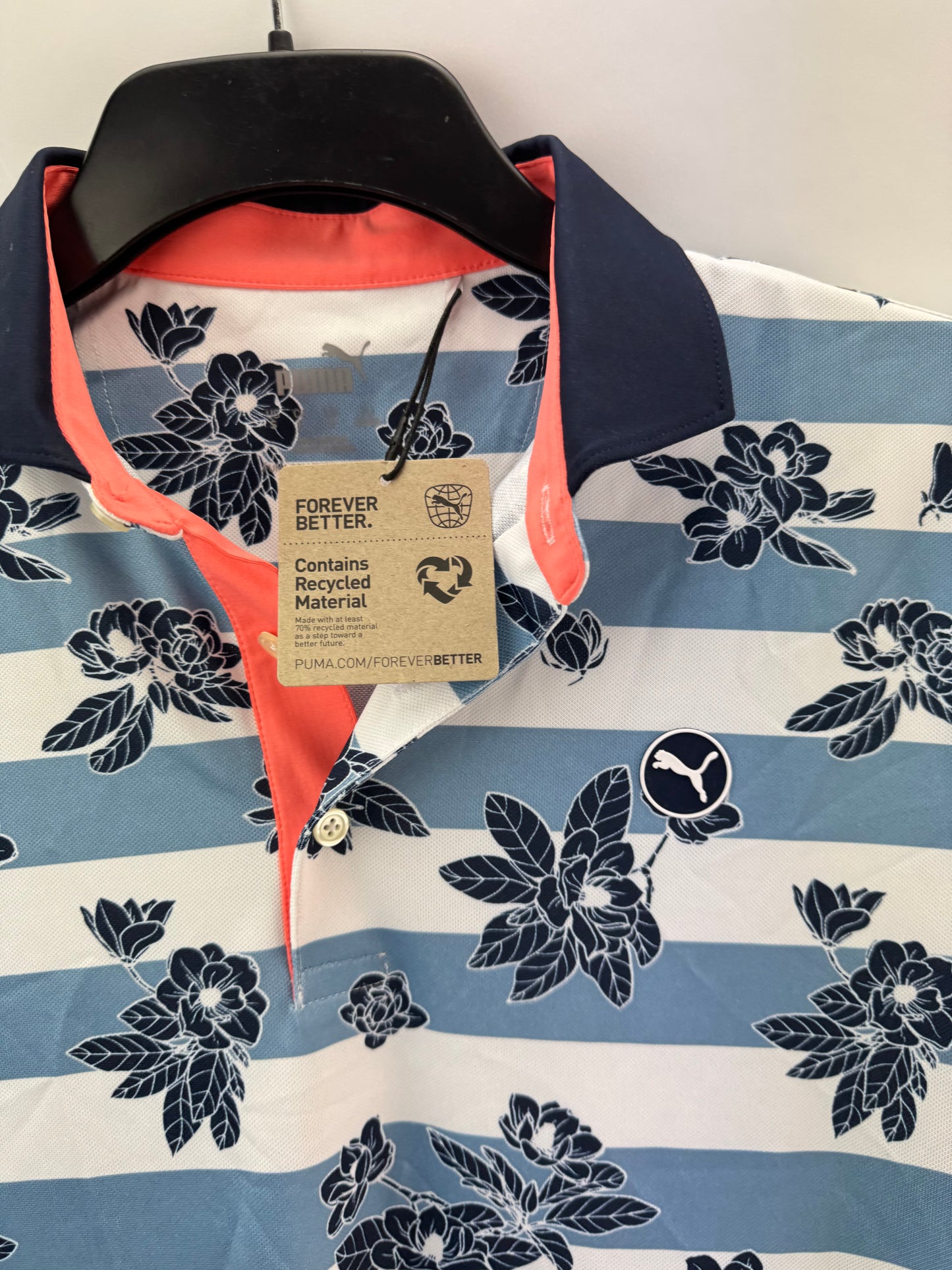 Puma Golf Polo Pique Garden Men’s Size UK Medium /Blue/Navy /New /22318