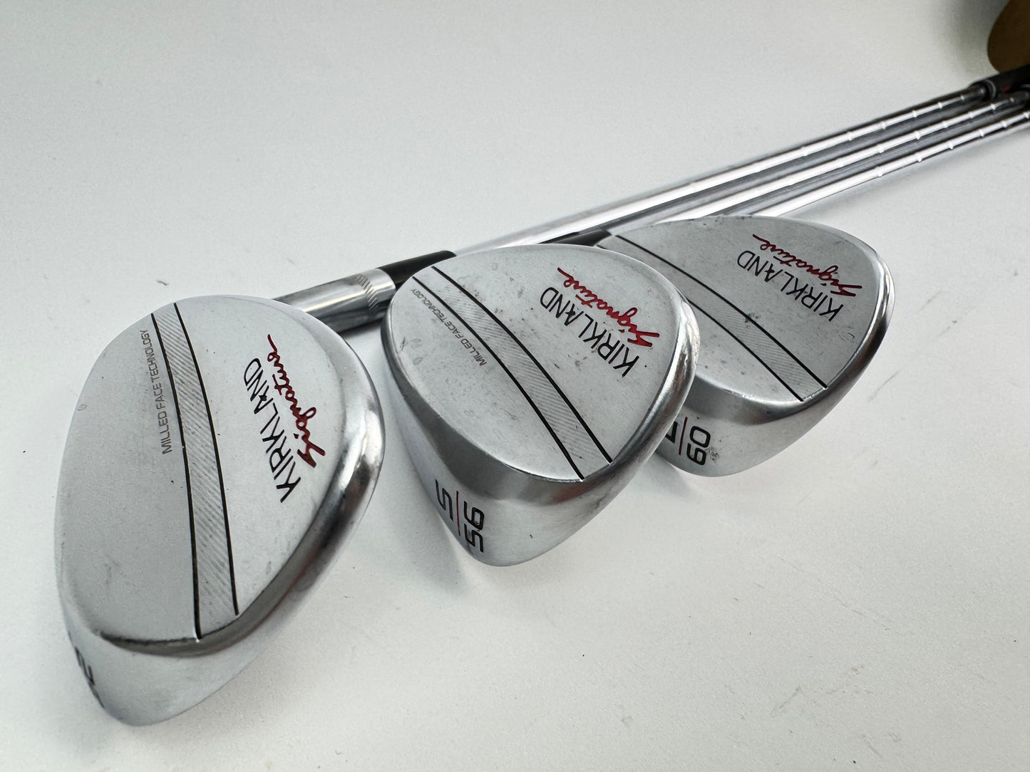 Kirkland Wedge Set 52, 56 + 60* Wedge Flex Steel /Right Handed /New Grips /26903