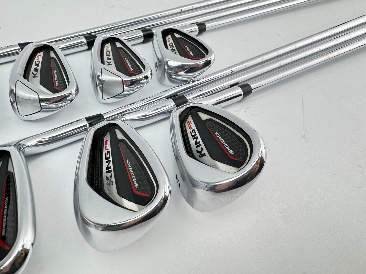 Cobra F9 Irons Speedback 5-SW KBS Tour 90 Stiff Flex Steel /Right /Lamkin /24536