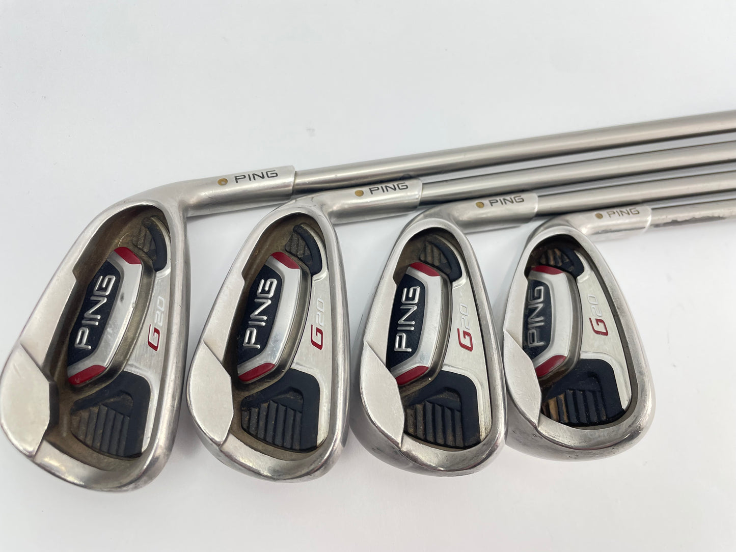 Ping G20 Irons 8-SW Gold Dot Regular Flex Graphite /Right /New Grips /27269