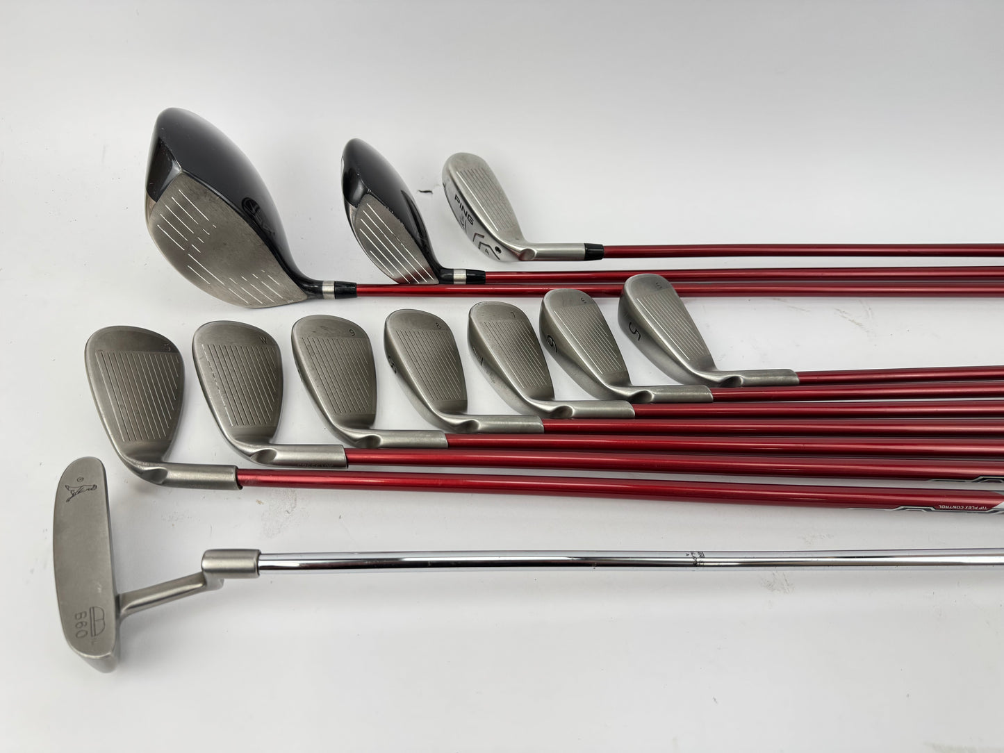 Ping Golf Package Set K15 11 Clubs Regular Graphite /New Grips/Hoofer Bag /34404