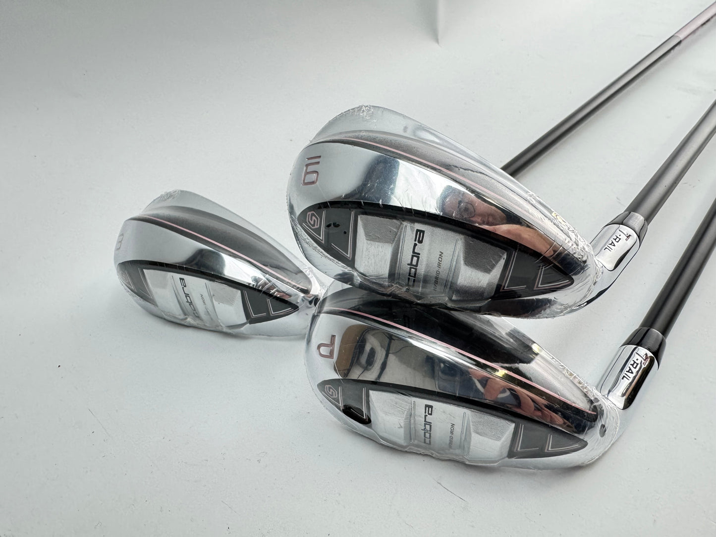 Cobra T Rail Ladies Irons 8,9+PW Left Handed KBS PGI 55 Ladies Graphite /30226