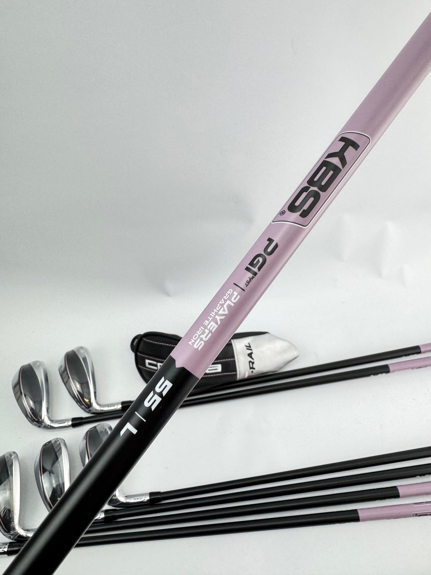 Cobra Ladies T Rail Irons Left Hand 6H, 7-SW + GW KBS PGI Ladies Graphite /30231