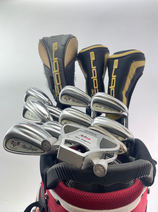 Mens Golf Package Set 14 Clubs Regular Flex /Right /New Grips /Callaway Cart Bag