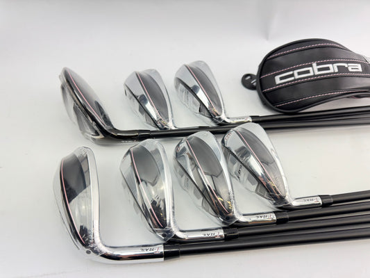Cobra Ladies T Rail Irons Left Hand 6H, 7-SW + GW KBS PGI Ladies Graphite /30231