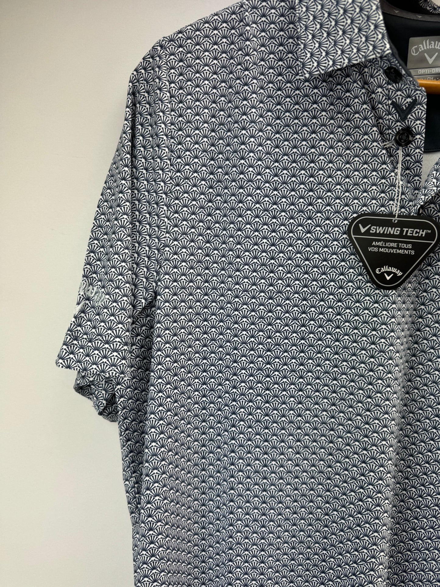 Callaway Chev Tech Polo Shirt All over Print UK Small /New /20194