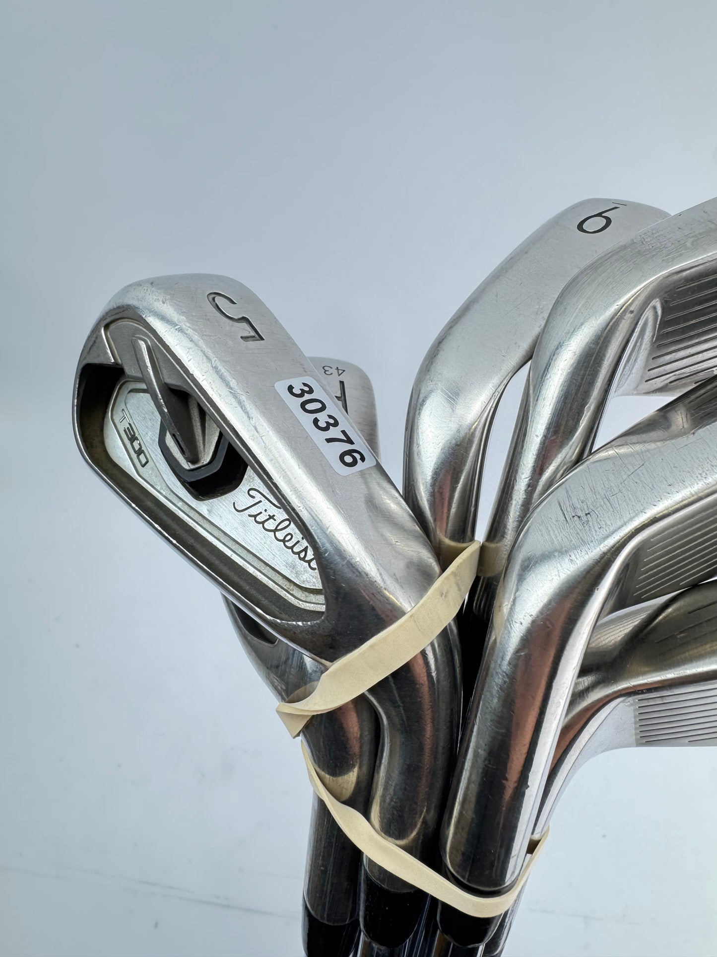 Titleist T300 Irons 5-PW AMT Red R300 Regular Flex Steel /Right/New Grips /30376