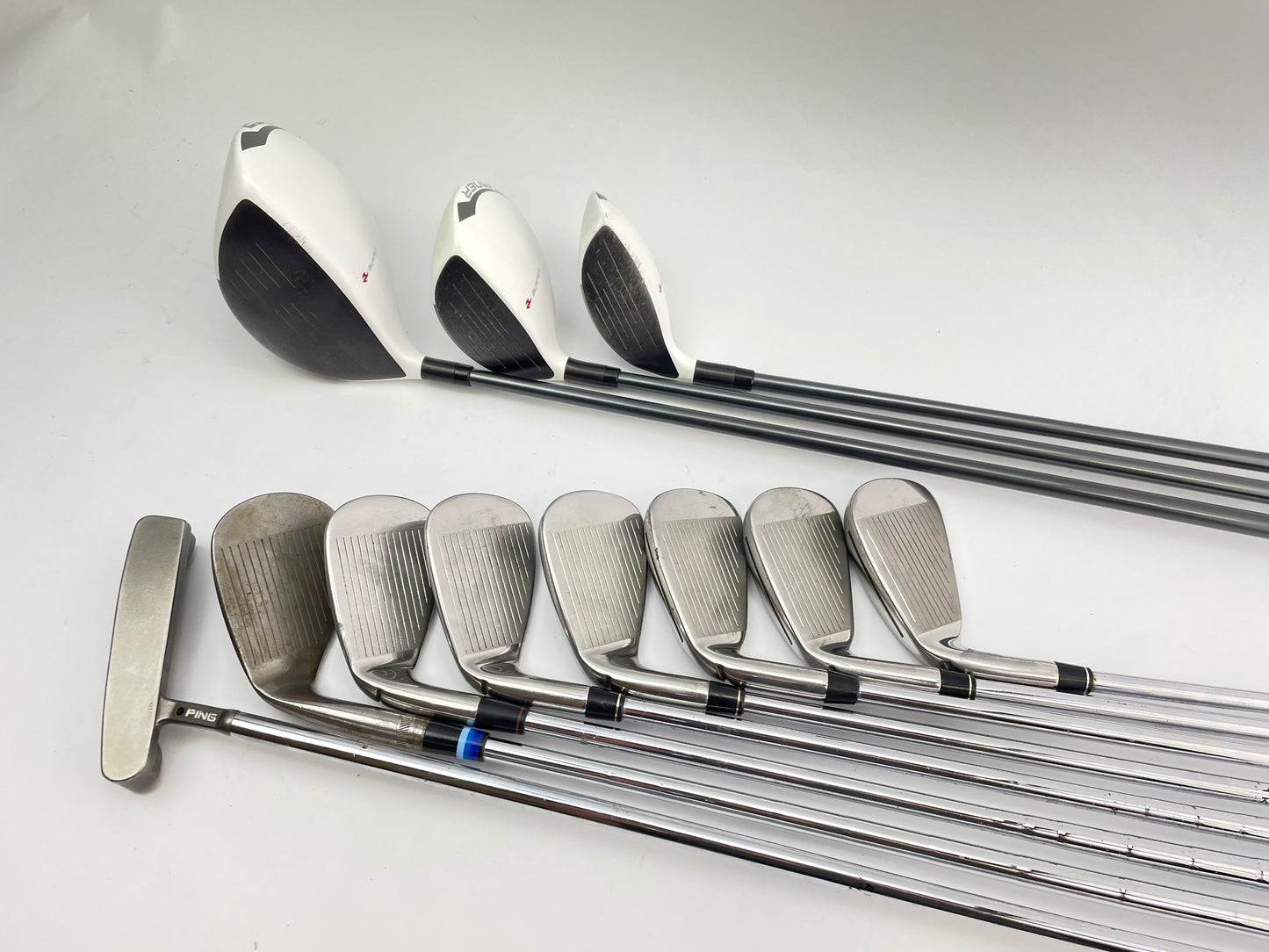 Taylormade Golf Package Set 11 Clubs Regular Flex /New Grips /Cart Bag /27341