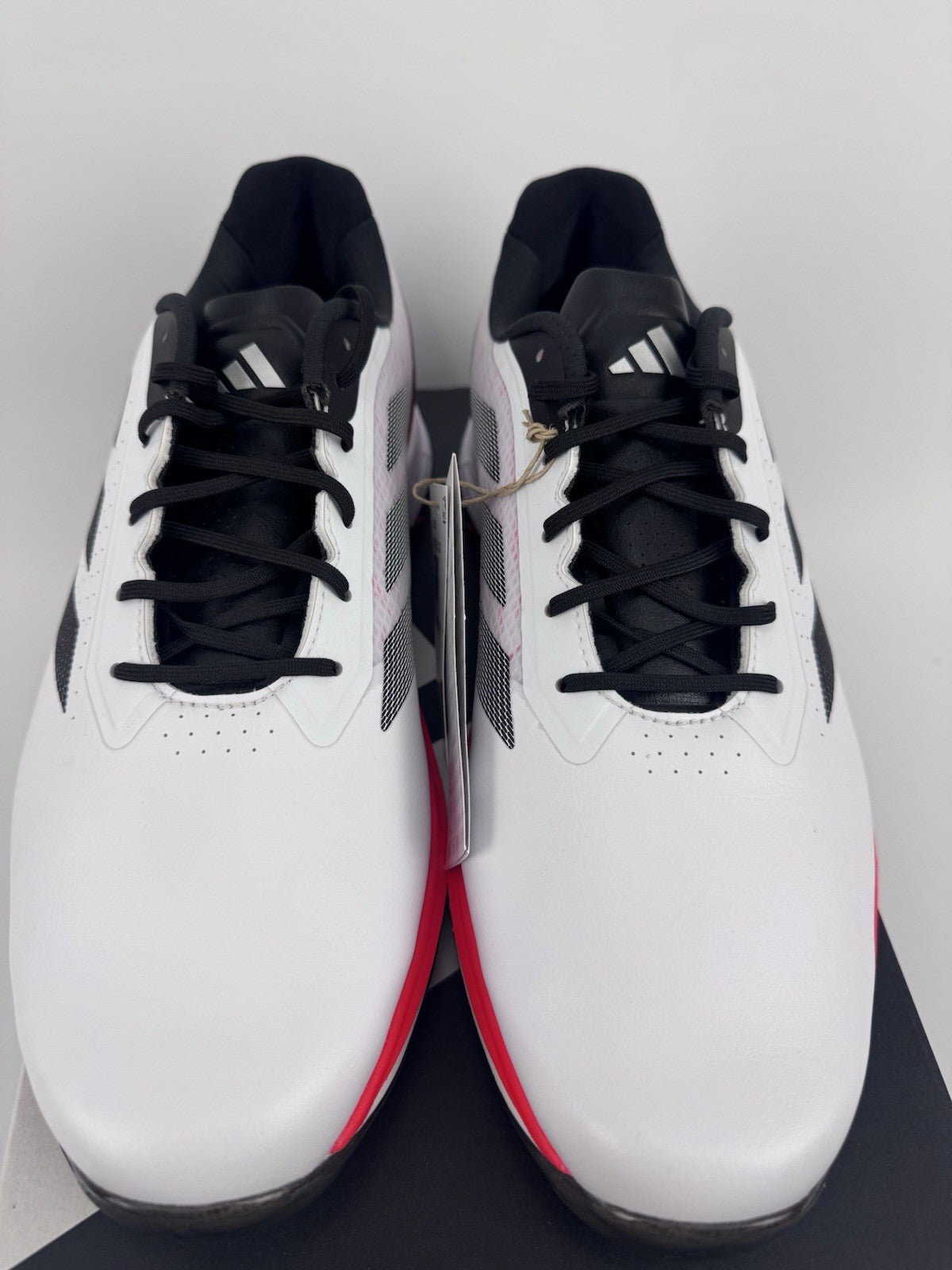 Adidas Adizero ZG Golf Shoes Size Men's UK 10 White Black Red Spikes/314414