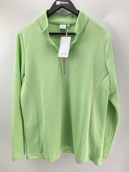 Ping Golf Ladies Pullover Lyla Size UK 16 1/2 Zip /Green /New /280980