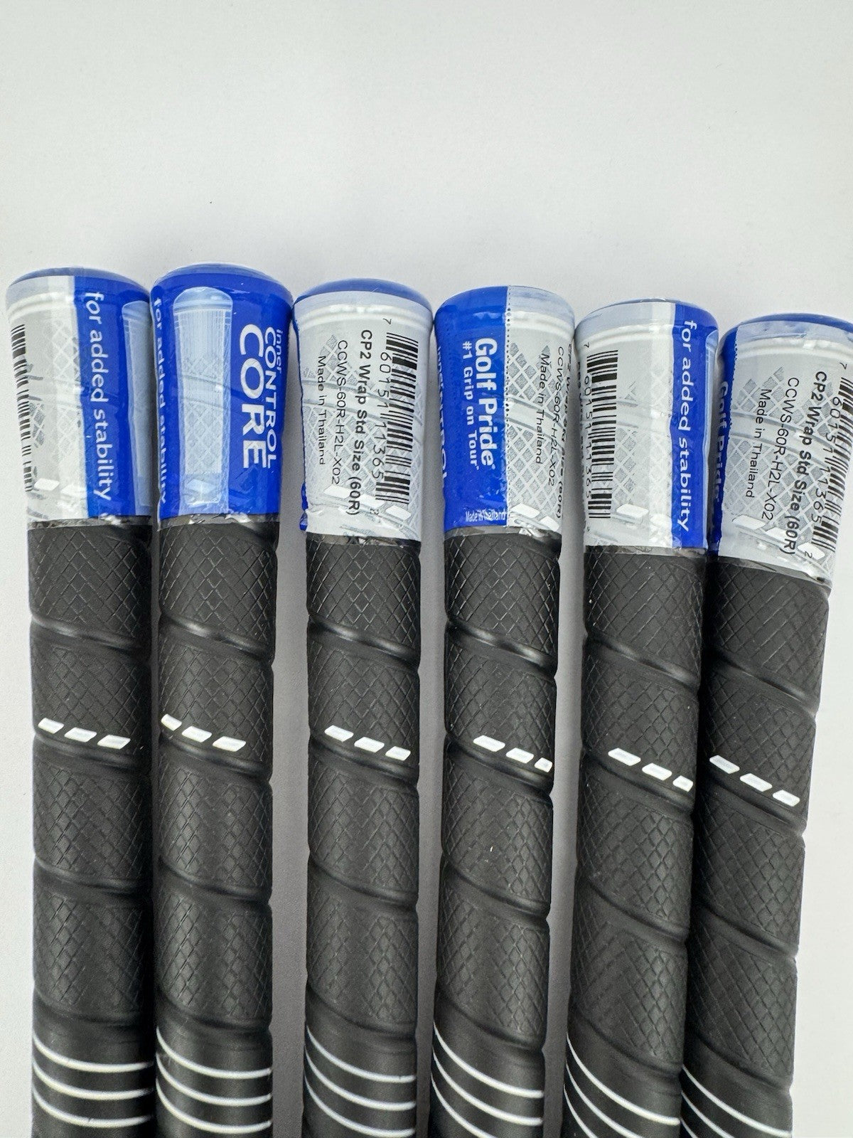 Golf Pride CP2 Wrap Golf Grips (6) Men’s Standard /Black/Blue /New /321374