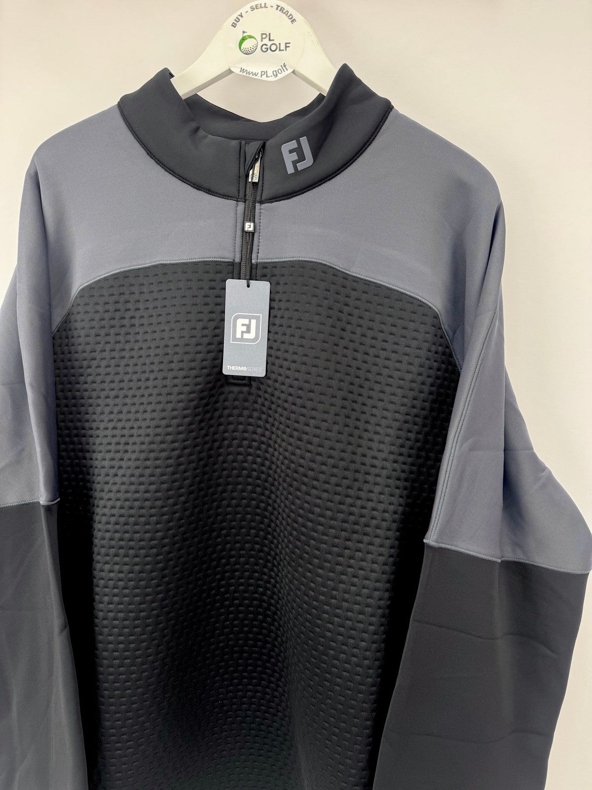 FootJoy ThermoSeries Jacquard Midlayer Men’s Size XXL Black/Charcoal/336172