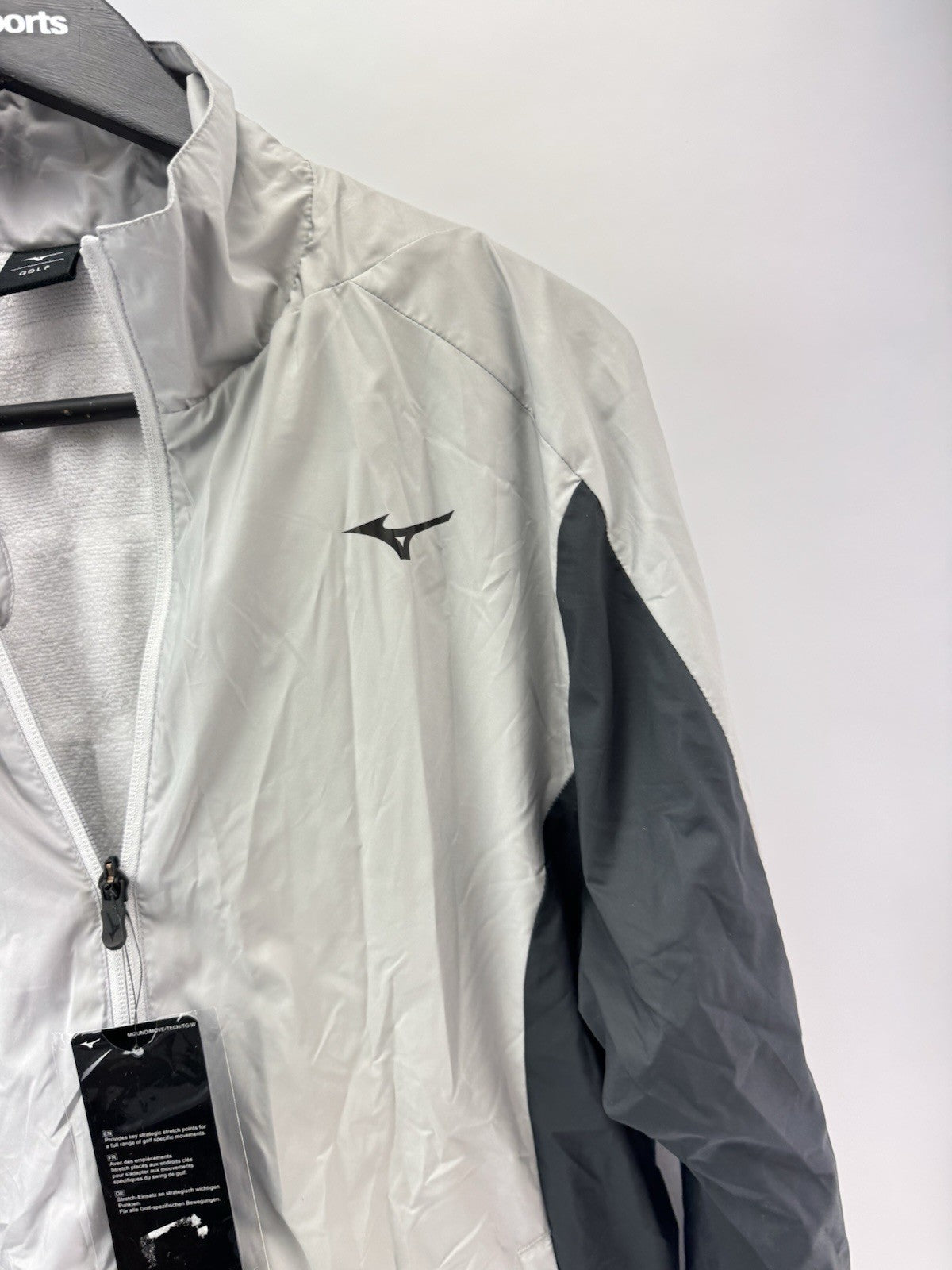 Mizuno Motion Golf Jacket Move Tech Lined Full Zip UK Small /Grey /New /286524
