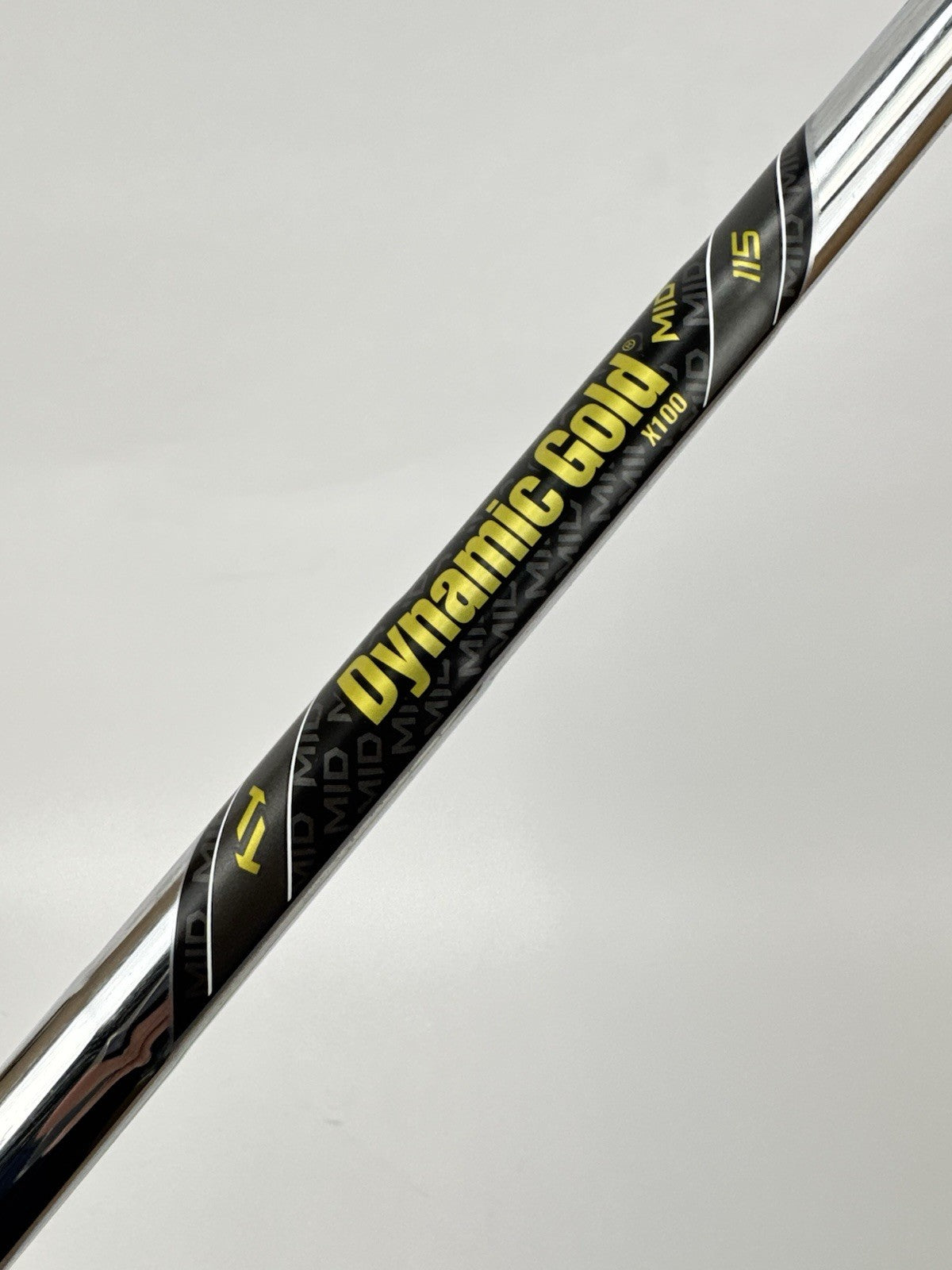 Dynamic Gold Mid 115 Iron Shaft X100 X Flex Steel 35” /0.355 Tapered /350393