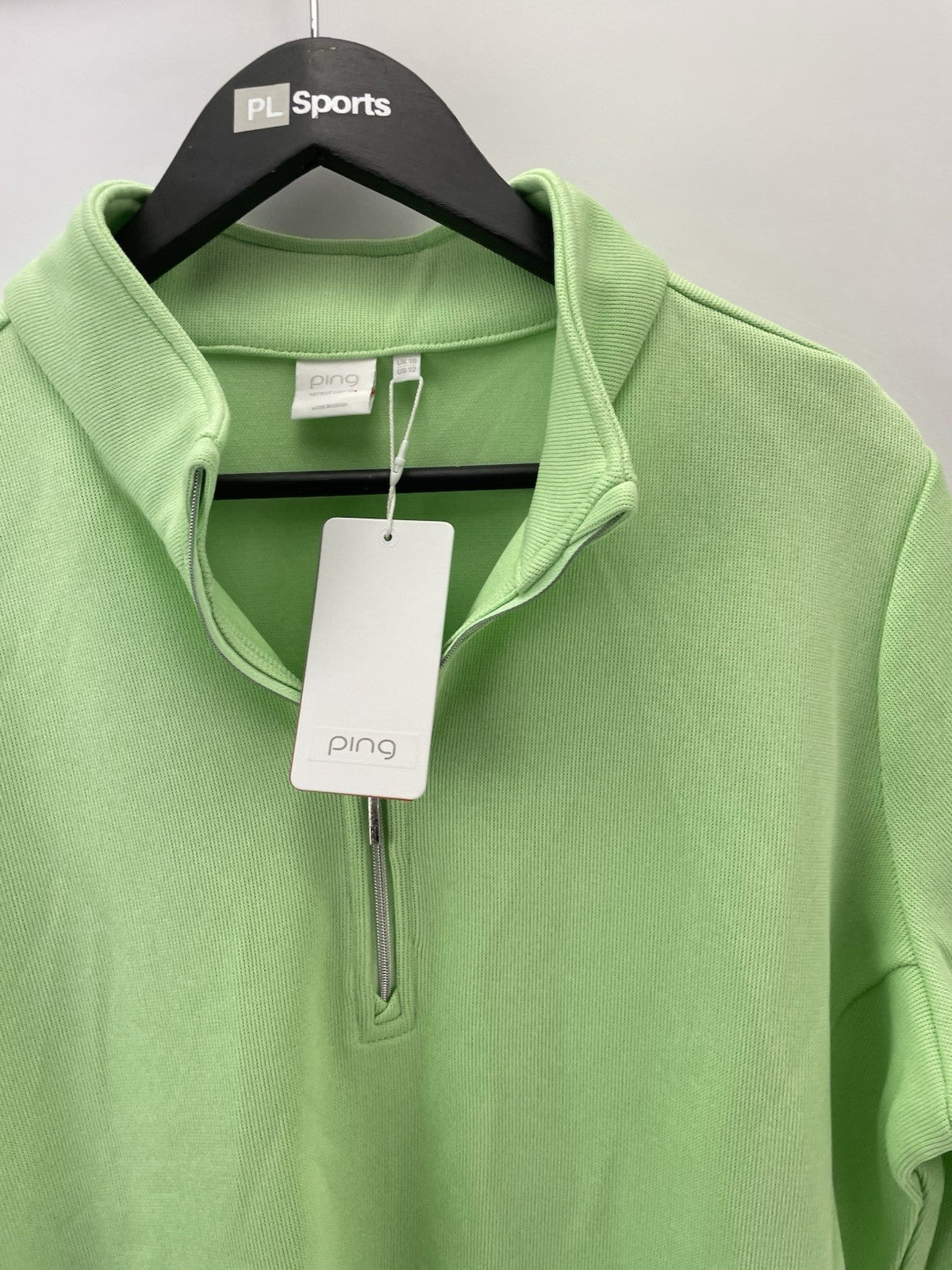 Ping Golf Ladies Pullover Lyla Size UK 16 1/2 Zip /Green /New /280993
