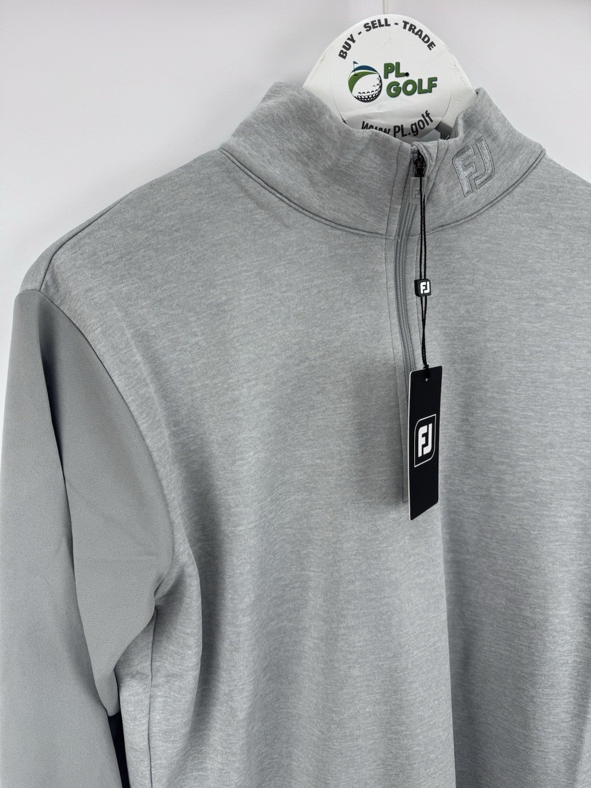FootJoy Tonal Heather Chill-Out Pullover Mens Size Small Grey Long Sleeve/317133