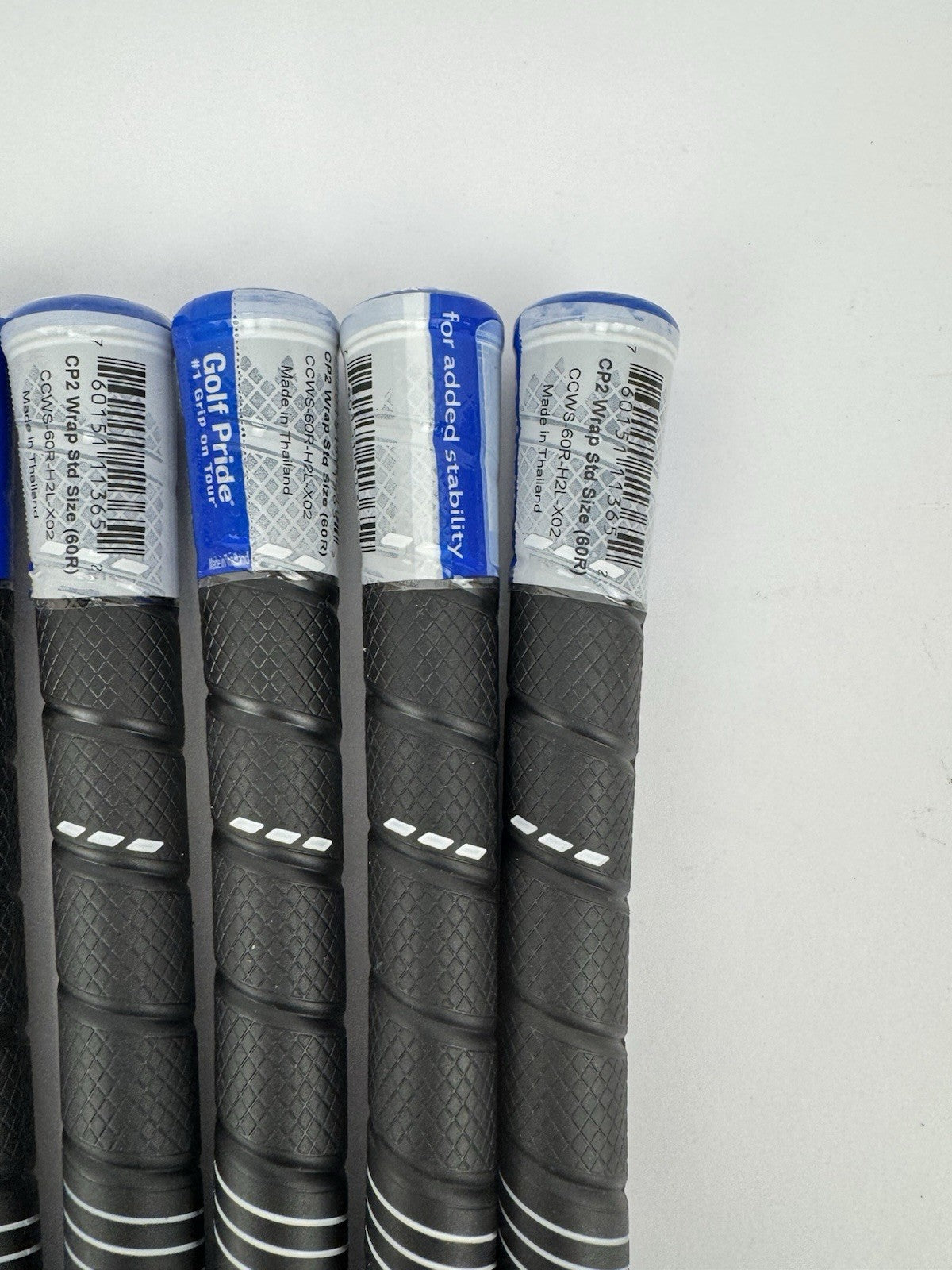 Golf Pride CP2 Wrap Golf Grips (6) Men’s Standard /Black/Blue /New /321375