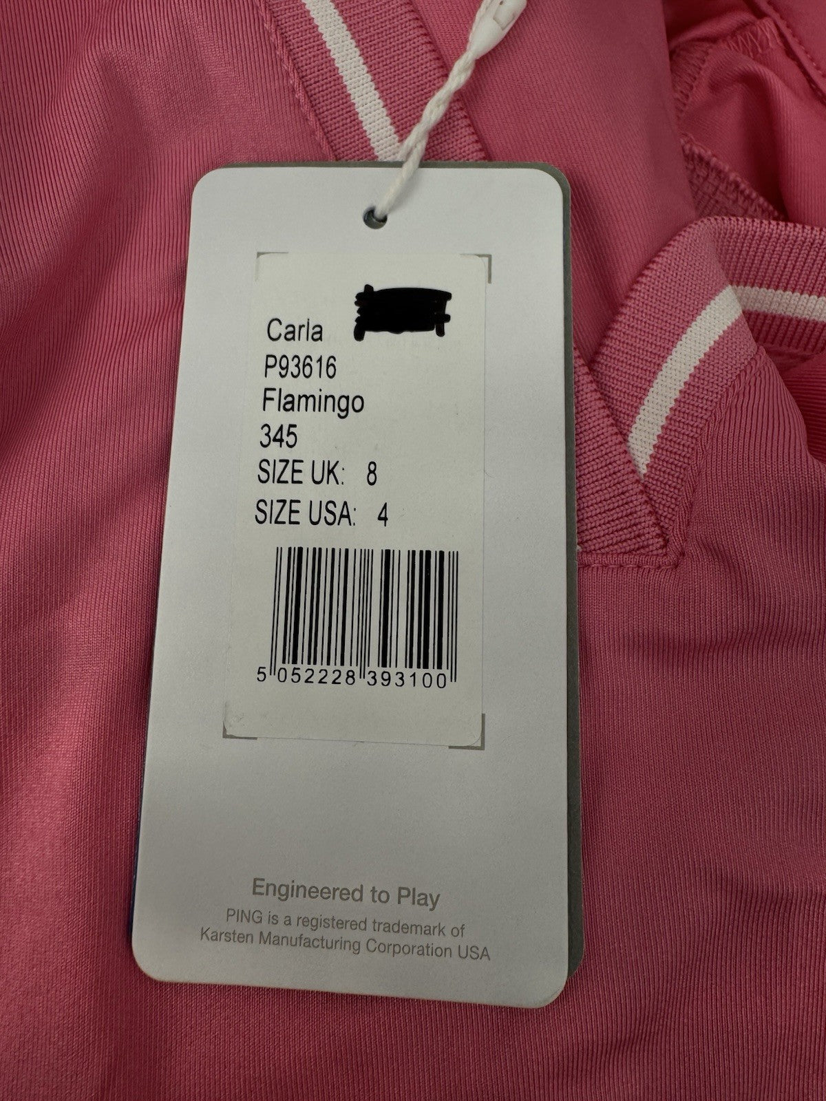 Ping Golf Ladies Dress Carla Sleeveless /Flamingo Pink /UK Size 8 /New /3391110