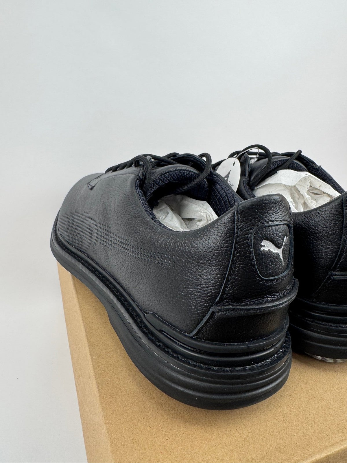 Puma Royale Spiked Golf Shoes Men's Size UK 8 Black Waterproof Comfort/320957